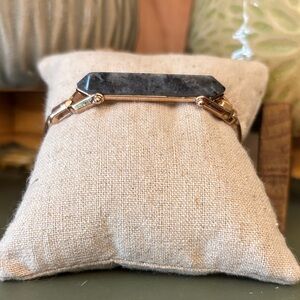 Stella & Dot Rose Gold Rebel Stone Bangle Bracelet, excellent condition